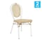 Flash Furniture Cannes Thonet French Bistro Stacking Chair, Natural PE Cane Rattan and White Aluminum Frame, 2PK 2-SDA-AD642110-1-NAT-WH-GG - alternate 7